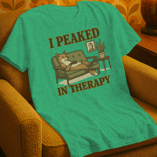 T-Shirt Heather Irish Green / S I Peaked In Therapy