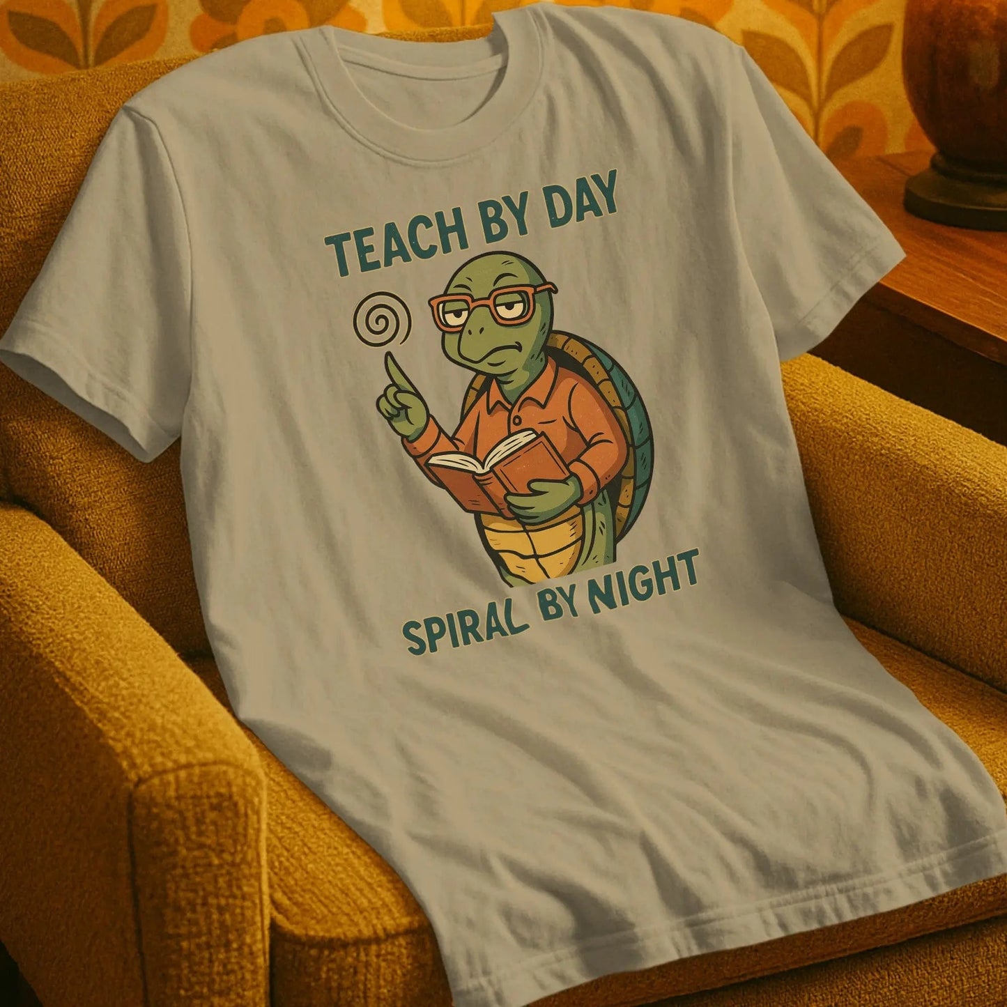 T-Shirt Sand / S Teach By Day - Spiral By Night