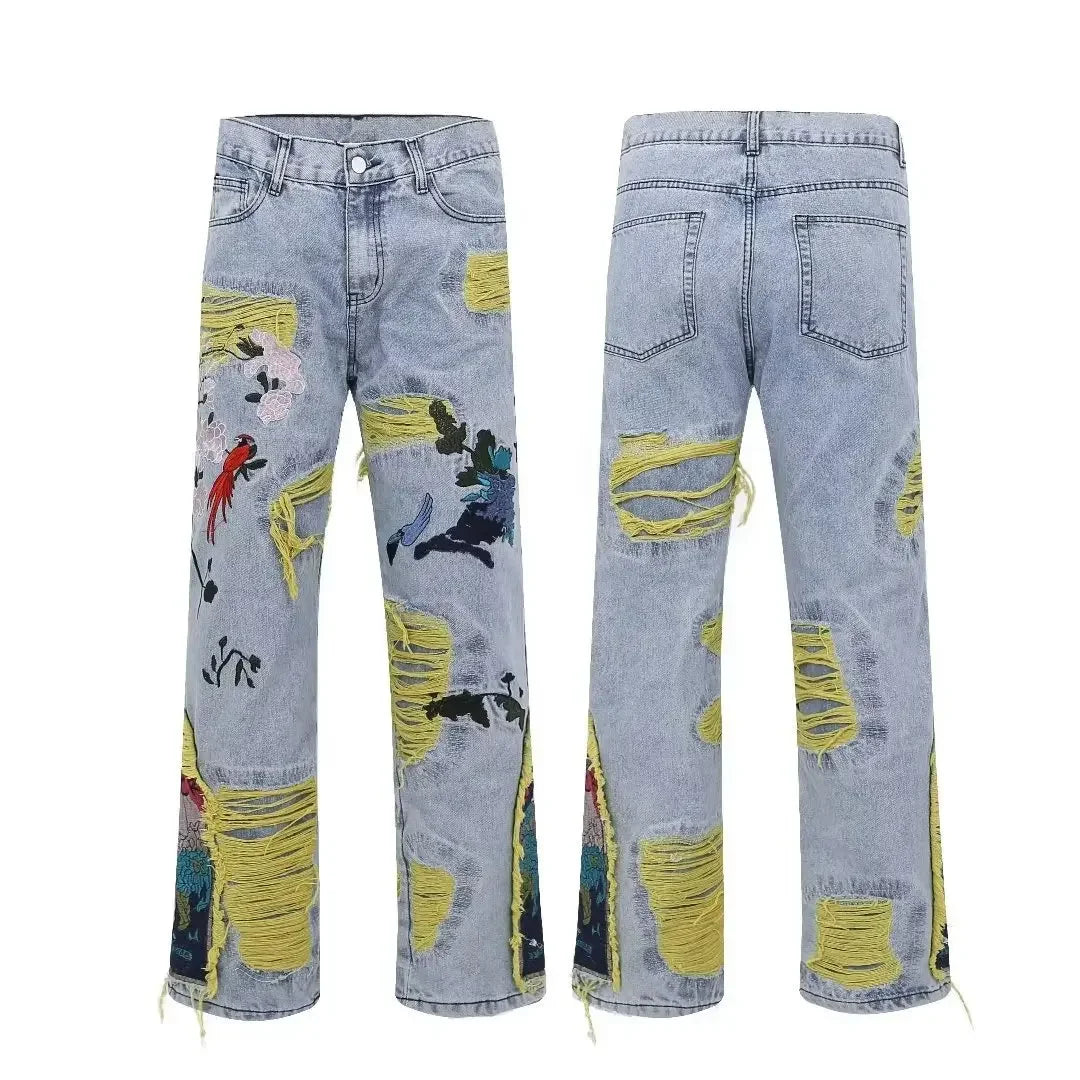 Shredscape Denim - Embroidered Chaos Jeans