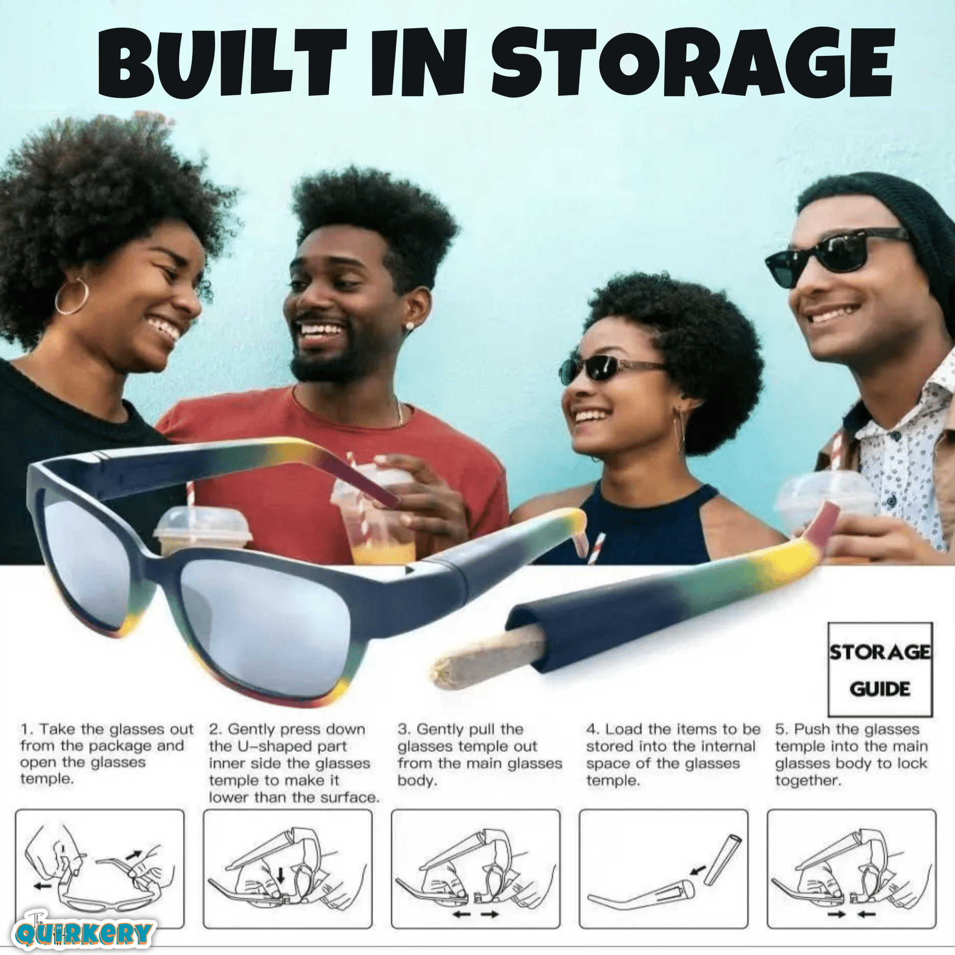 BlazeShades™ – The Ultimate 2 - in - 1 Sunglasses & Stash Spot - The Quirkery