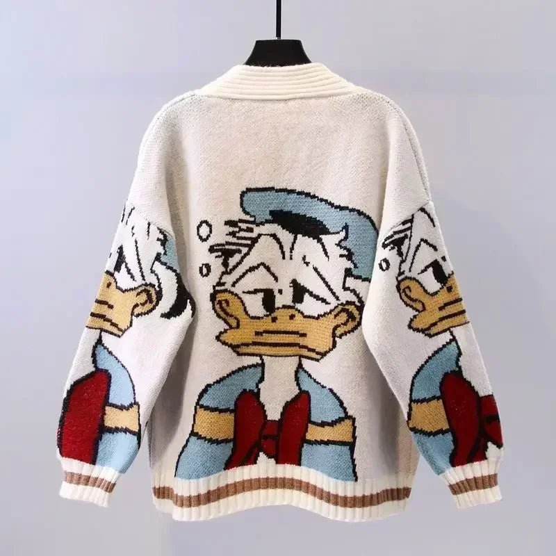 Donald Drip™ Cardigan – Cozy, Playful, and Cartoon - Icon Chic - The Quirkery