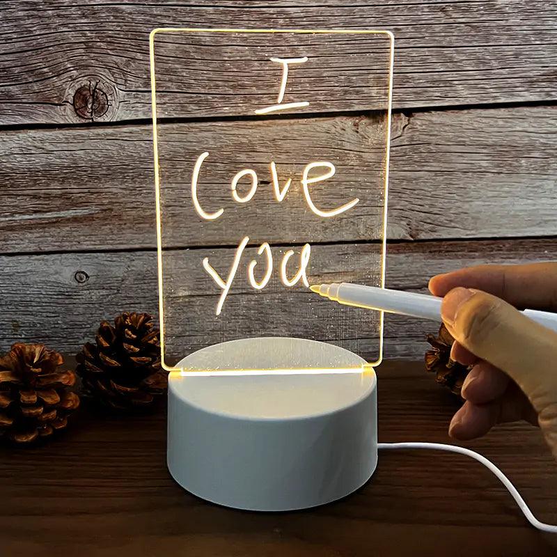 💡 Note Board Night Lamp LED – Light Up Your Thoughts! ✍️✨ - The Quirkery