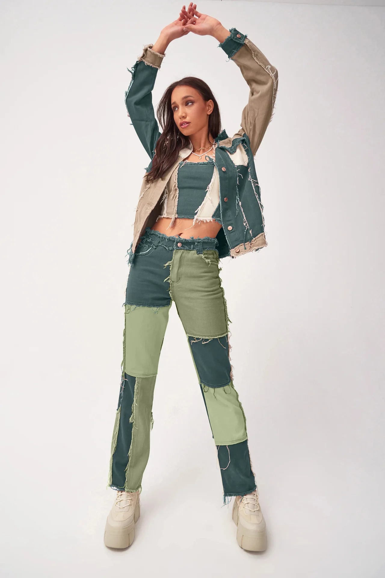 Patchwork Rebels – High - Street Color Block Jeans - The Quirkery