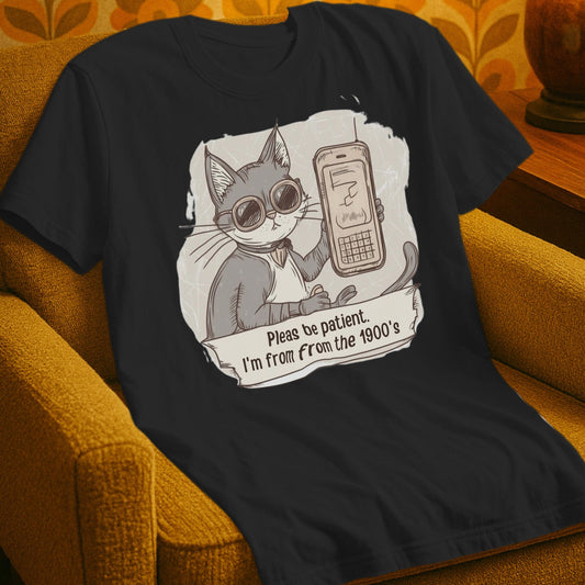 T-Shirt Black / S From the 1900s Tech Cat T-Shirt