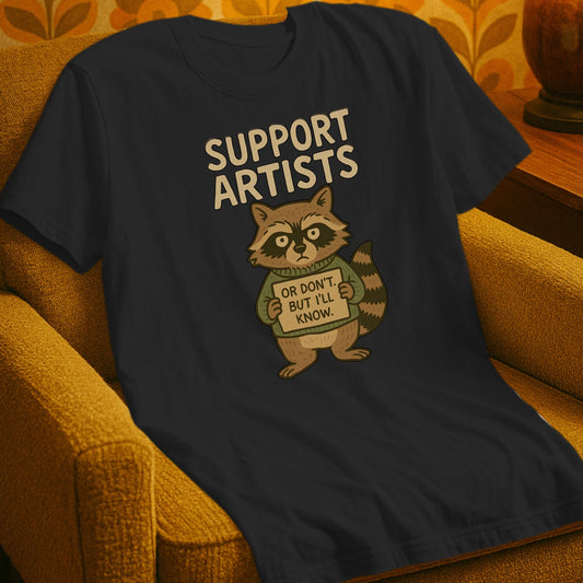T-Shirt Black / S Support Artists