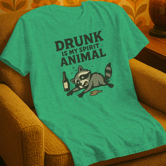 T-Shirt Heather Irish Green / S Drunk Is My Spirit Animal