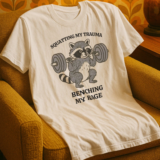T-Shirt Natural / S Squatting My Trauma Benching My Rage
