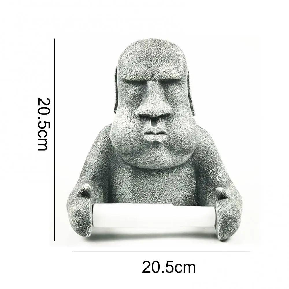 The Moai Master™ Wall - Mounted Toilet Paper Holder – Ancient Style, Modern Convenience! - The Quirkery